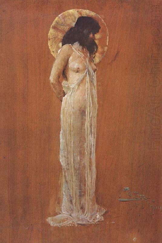 Standing female figure, Arthur streeton